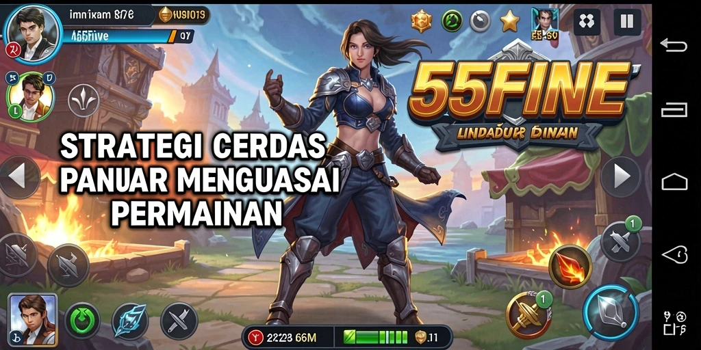Screenshot dari gameplay strategis 55FIVE yang menegangkan.