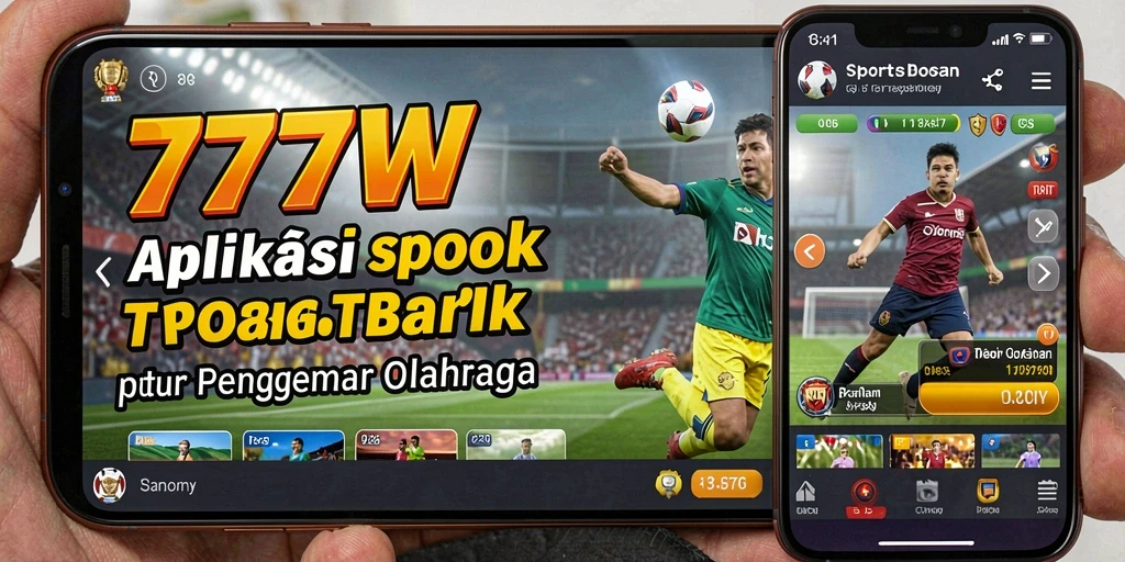 Tampilan menarik dari aplikasi 7777W saat melakukan taruhan olahraga.