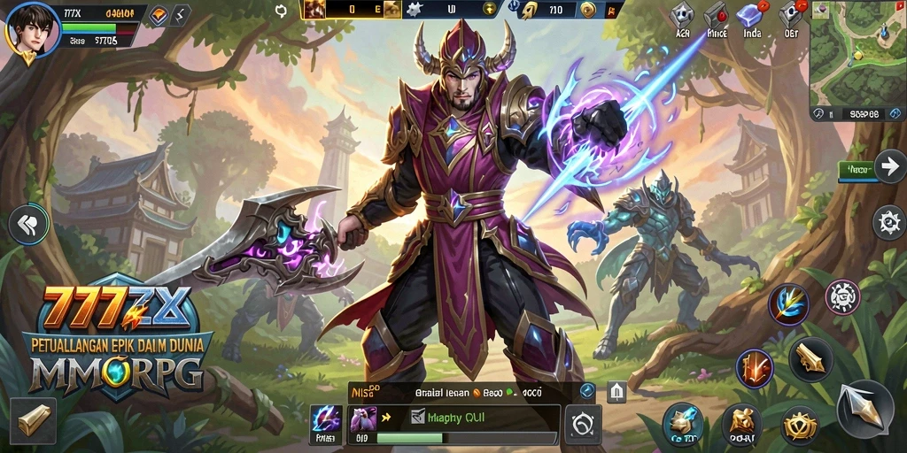 Tampilan gameplay mendalam dari dunia MMORPG yang mengasyikkan.