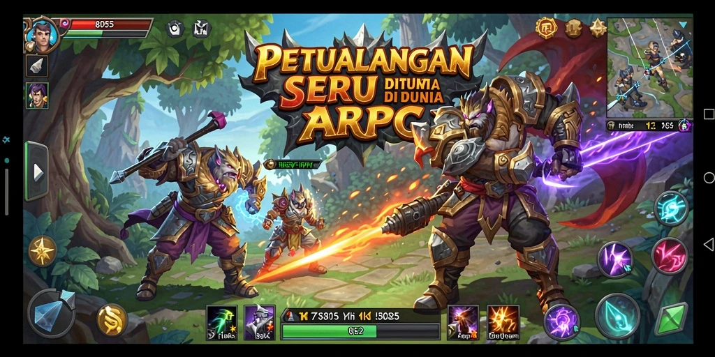 Tampilan aksi seru di dunia petualangan ARPG 8055.