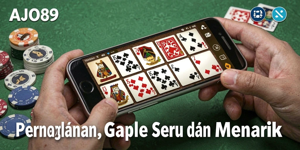 Screenshot AJO89 menampilkan gameplay Gaple yang seru dan interaktif.