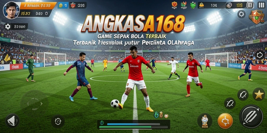 Gameplay seru dalam pertandingan sepak bola yang kompetitif.