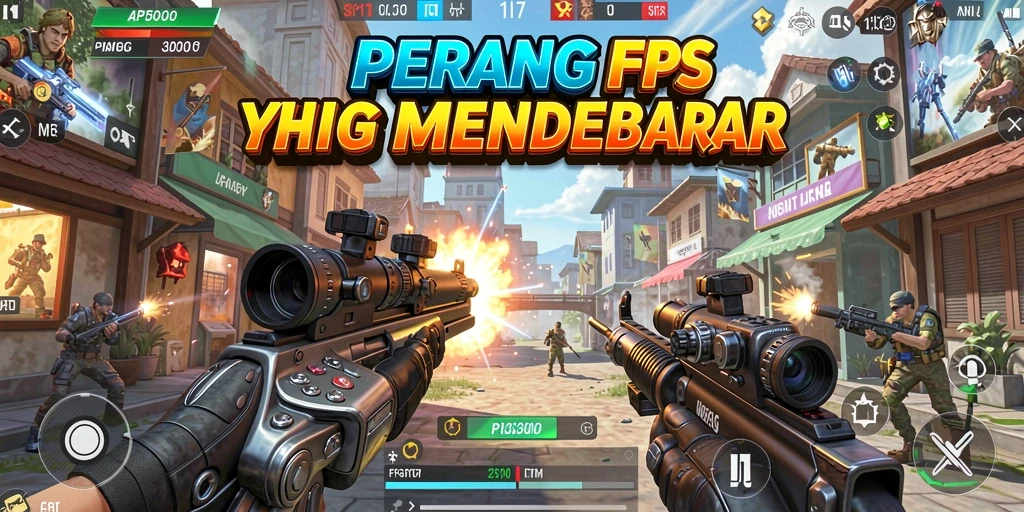 Tampilan gameplay menegangkan dari API5000 dengan aksi FPS yang cepat.