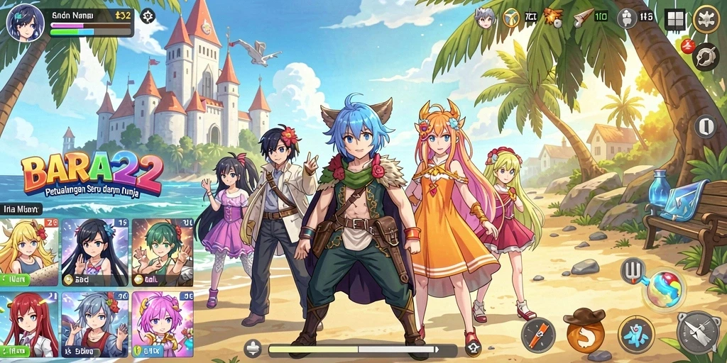 Tampilan menarik dari gameplay BARA22 yang seru dan penuh aksi.