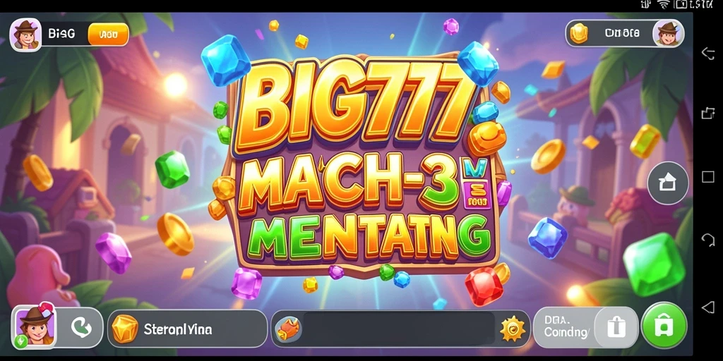 Tampilan menarik dari gameplay Match-3 yang penuh warna.