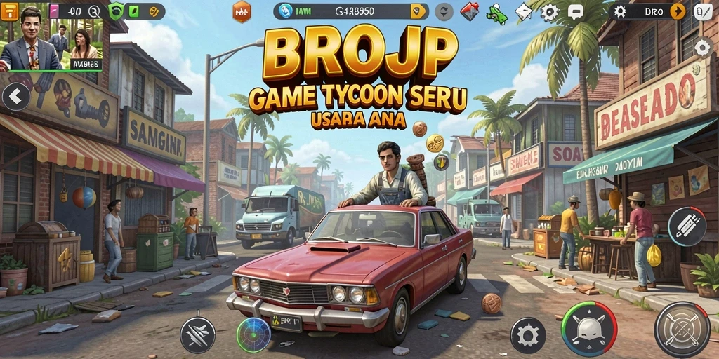 Tampilan gameplay mendalam dari game Tycoon BROJP.