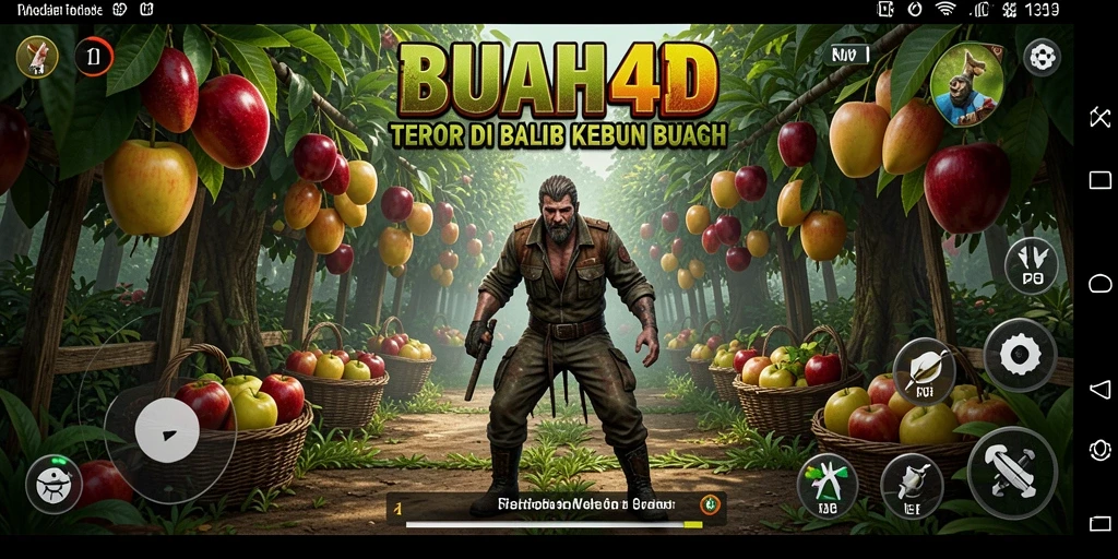 Gameplay menegangkan di kebun buah angker dalam BUAH4D.