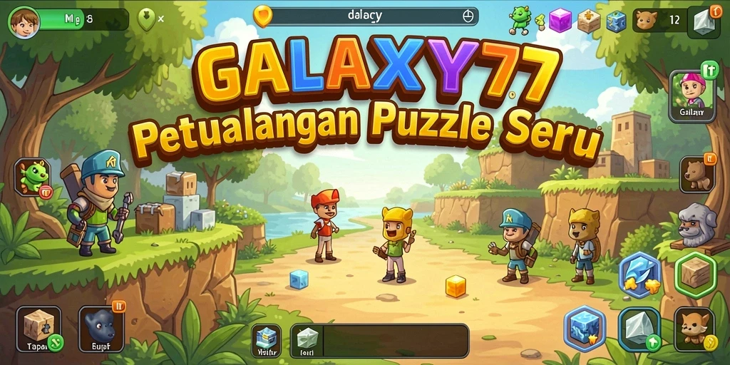 Tampilan gameplay menarik dari GALAXY77 saat menyelesaikan puzzle.