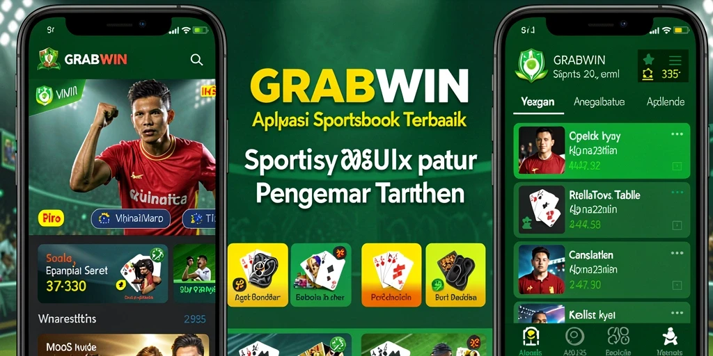 Screenshot utama GRABWIN menampilkan tampilan taruhan olahraga yang menarik.