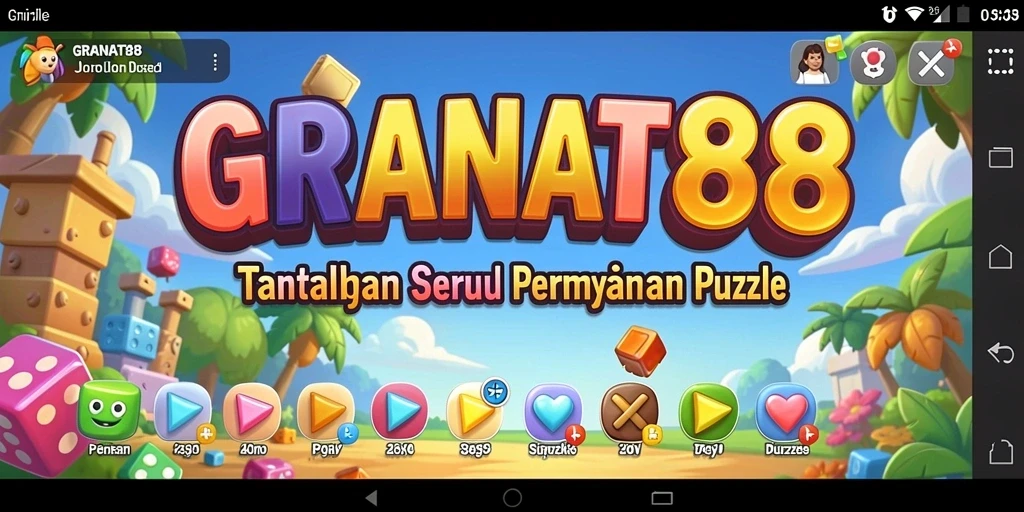 Tampilan gameplay seru di GRANAT88 dengan berbagai teka-teki menarik.