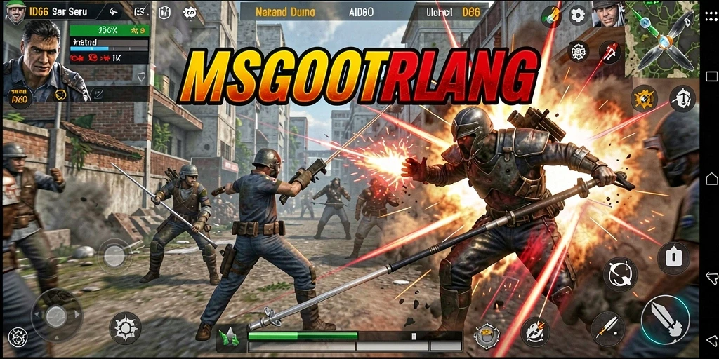 Tampilan gameplay menegangkan dari ID66 saat bertarung melawan musuh.