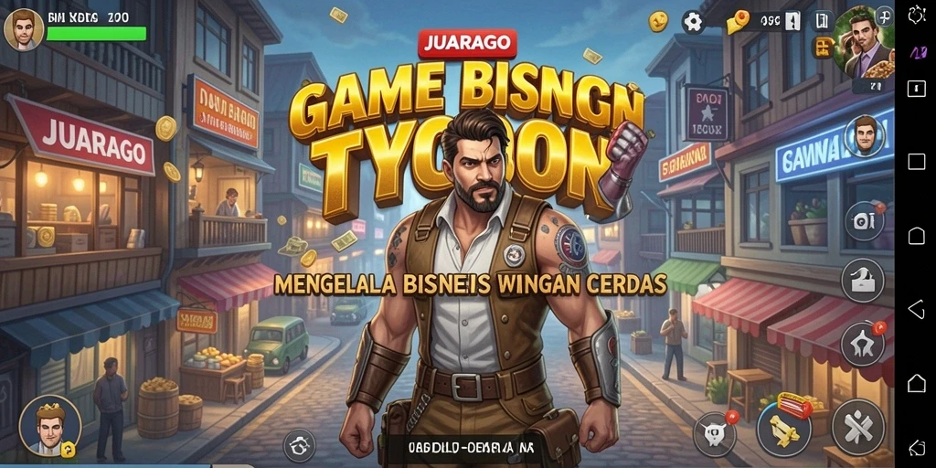 Screenshot gameplay JUARAGO menampilkan keseruan mengelola bisnis.