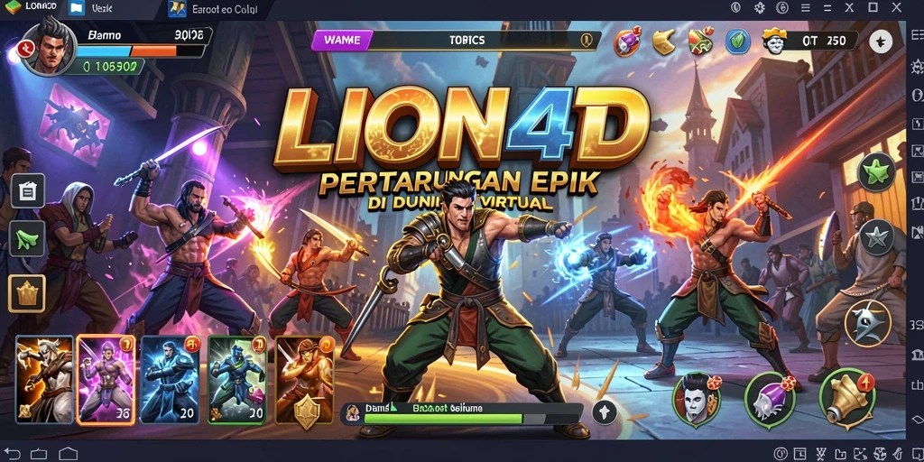 Tampilan gameplay mendebarkan di LION4D penuh aksi Fighting.