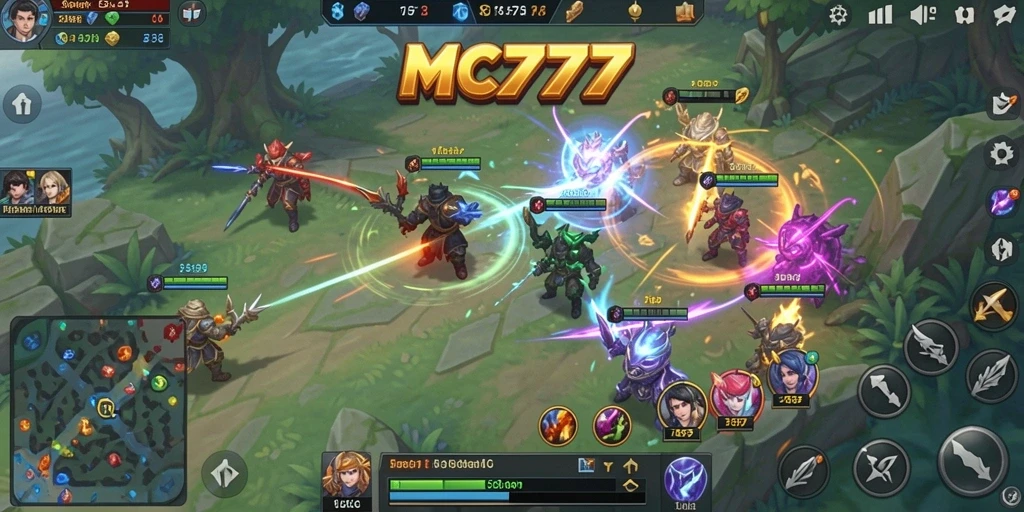Tampilan gameplay strategis yang mendebarkan di MC777.