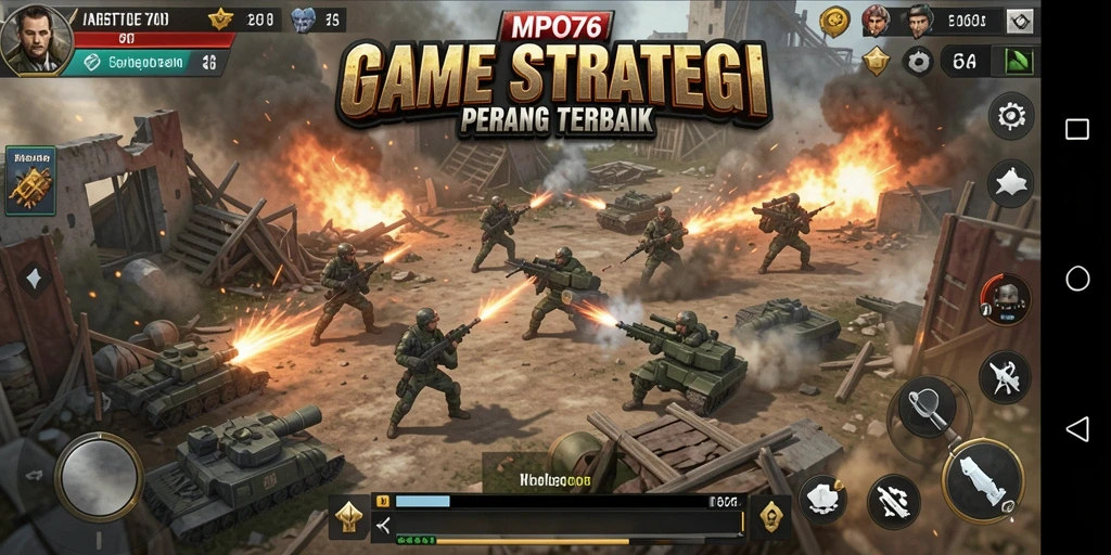 Tangkapan layar dari gameplay MPO76 menunjukkan pertempuran epik dan strategi mendalam.