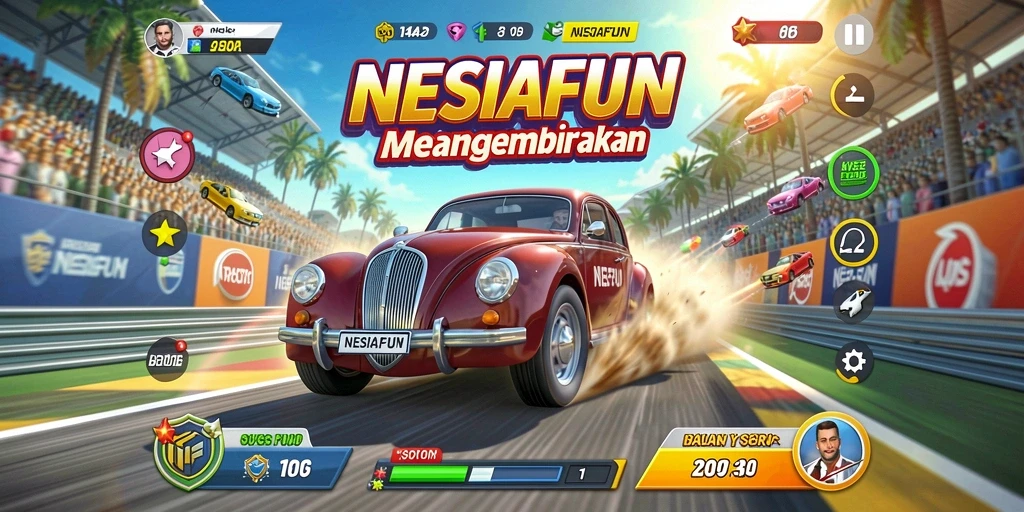 Screenshot yang menampilkan gameplay balap yang seru dan mendebarkan.