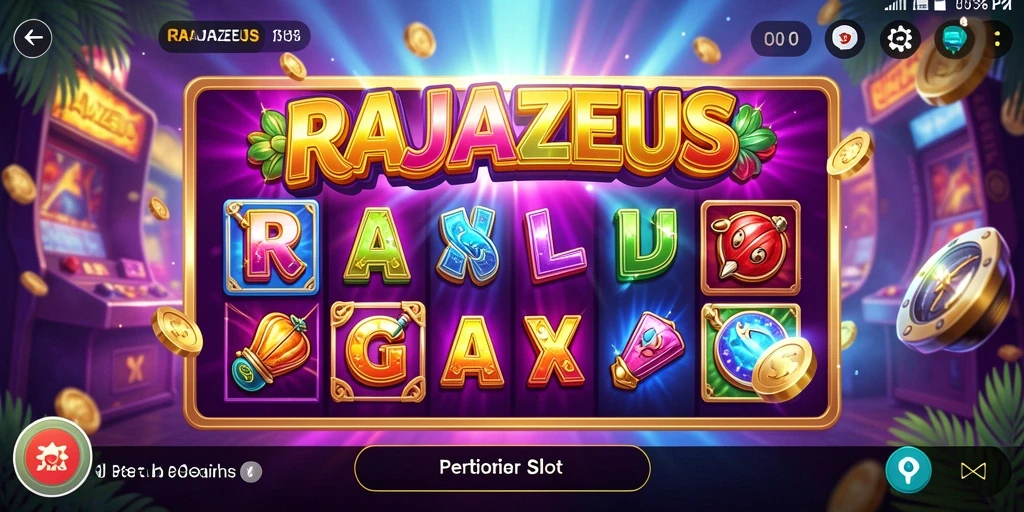 Tampilan gameplay Slot yang menarik dari RAJAZEUS.