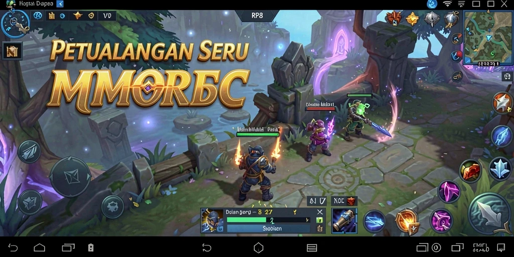 Gameplay seru RP8 yang menampilkan petualangan dalam dunia MMORPG.