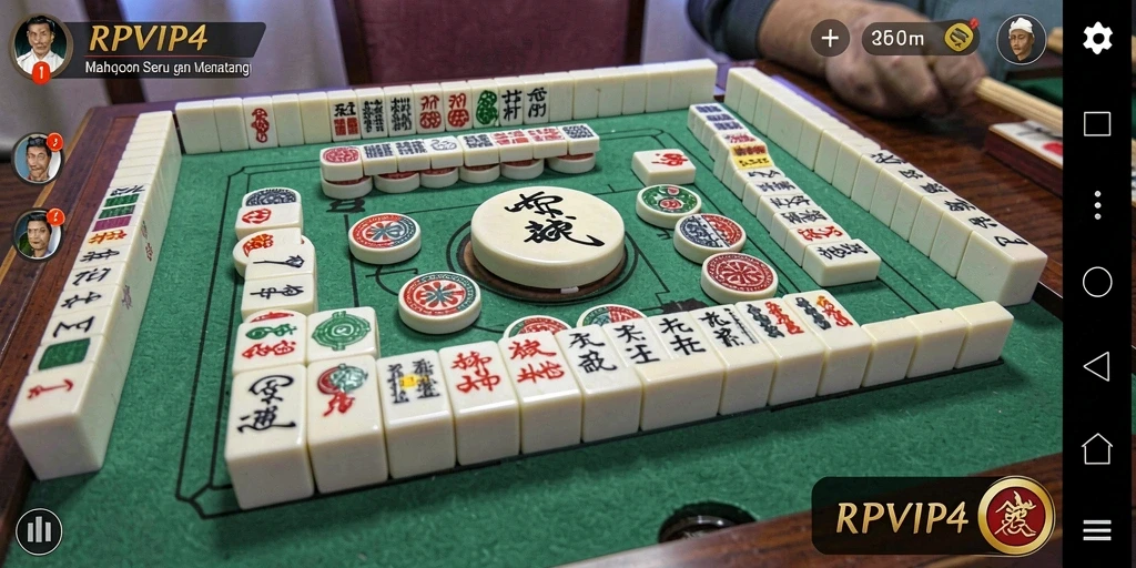 Tampilan gameplay menarik dari permainan Mahjong RPVIP4.