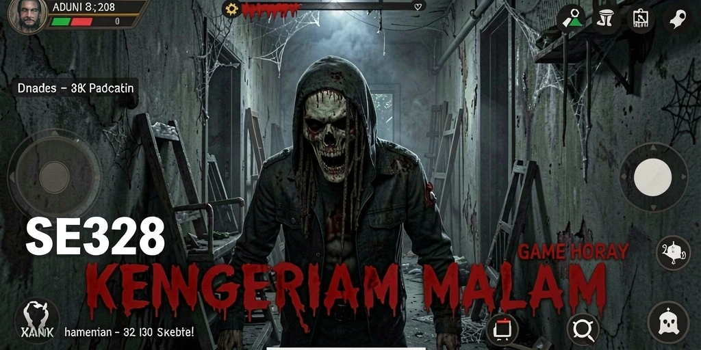 Screenshot gameplay SE328 yang menampilkan suasana Horror yang mencekam.