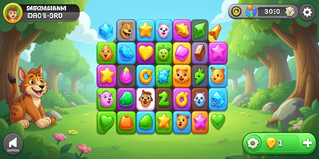 Menampilkan gameplay seru SEHOKI di level Match-3.