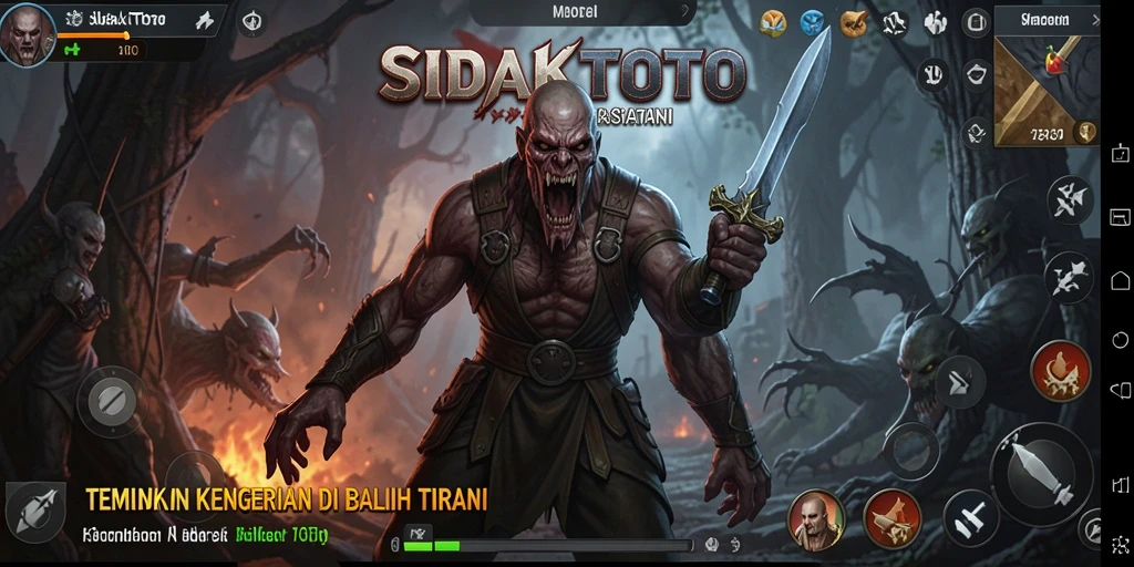 Tampilan gameplay menegangkan dari SIDAKTOTO saat menjelajahi kegelapan.