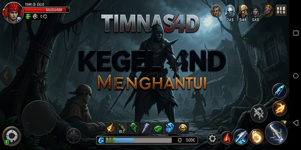 Tampilan gameplay menegangkan dengan suasana horor yang mencekam.