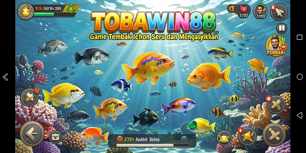 Gameplay Tembak Ikan seru di TOBAWIN88.