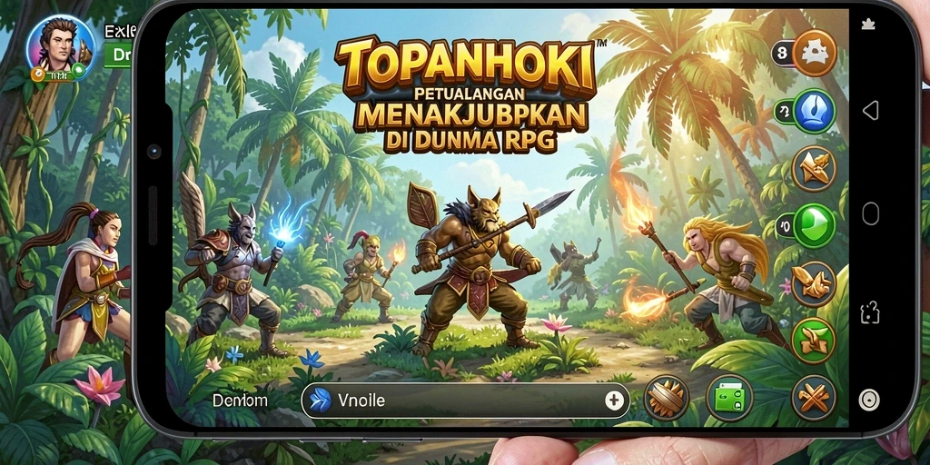 Tampilan gameplay intens di dunia fantasi TOPANHOKI.
