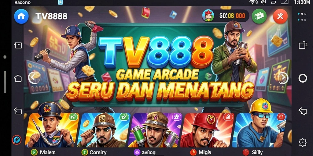 Tampilan gameplay seru di TV888 dengan tantangan yang menantang.
