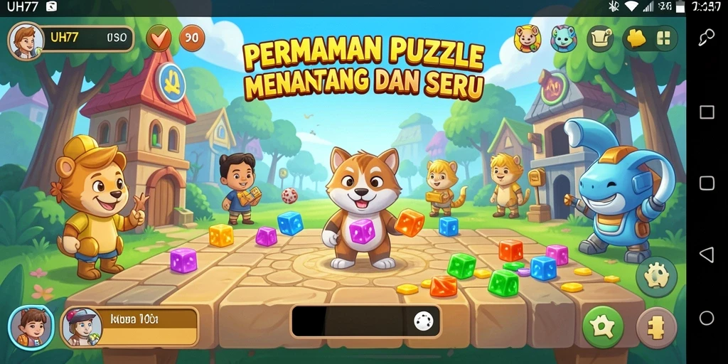 Gameplay UH77 menampilkan tantangan Puzzle yang seru dan menarik.