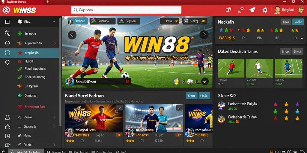 Tampilan menarik dari gameplay taruhan Sportsbook di WIN88.