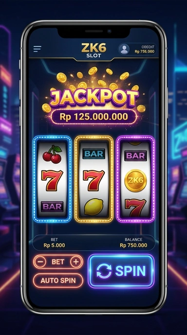 Tampilan utama zk6 yang sederhana dan menarik.